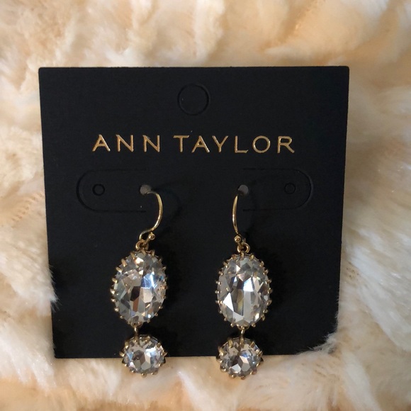 Ann Taylor Jewelry - ANN TAYLOR Double Crystal Drop Earrings 🌹 NWT